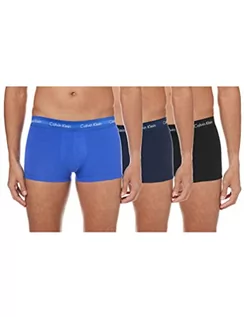 Spodenki damskie - Calvin Klein 3P Low Rise Trunk Bokserki (szorty) Mężczyźni, Niebieski, XS - grafika 1