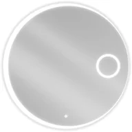 Lustra - Mexen Ella lustro łazienkowe podświetlane z lusterkiem kosmetycznym, okrągłe 90 cm, LED 6000K, antypara - miniaturka - grafika 1