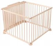 Łóżeczka i kojce - Kojec DREWNIANY składany modułowy barierka - miniaturka - grafika 1