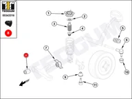 Wahacze - Silentblok wahacza TEDGUM 00343316 0K9A234470 - miniaturka - grafika 1