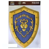 Dekoracje domu - Metalowa płytka WORLD OF WARCRAFT - "Alliance Shield" (26x35 cm) - miniaturka - grafika 1