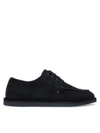Półbuty męskie - Tommy Hilfiger Półbuty Stitchdown Suede Derby FM0FM05841 Granatowy - miniaturka - grafika 1