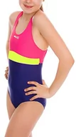 Stroje kąpielowe - Aqua Speed Dziewczęcy kostium kąpielowy Emily, 5908217660794, fioletowy/różowy/jasnozielony, rozmiar 164. - miniaturka - grafika 1