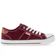Trampki damskie - Buty Lee Cooper LCW-22-31-0864L - czerwone - miniaturka - grafika 1