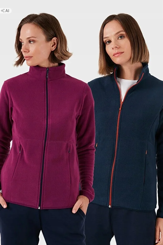 CIEPŁY PROSTY SWETER POLAROWY Z ZAMKIEM SPORTOWY XL 5IA