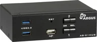 Przełączniki KVM - Inter-Tech AS-21HUS przełącznik KVM Czarny 88887409 - miniaturka - grafika 1