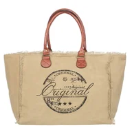 Torebki damskie - Torba Weekendowa Plażowa Shopperka Vivi Paris Khaki - miniaturka - grafika 1