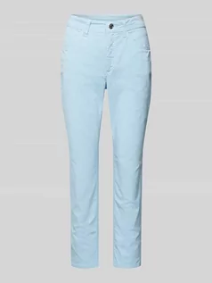 Spodnie damskie - Jeansy o kroju slim fit w jednolitym kolorze model ‘MELANIE’ - grafika 1