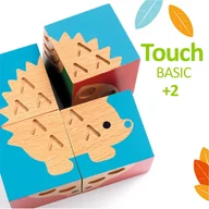 Układanki dla dzieci - DJECO Układanka drewniana z kostek Touch Basic - miniaturka - grafika 1