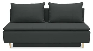 Sofa rozkładana SARA, sofa z funkcją spania i podstawą do spania, sofa rozkładana: 200 x 85 x 95 cm, kanapa w tkaninie wiklinowej, sofa rozkładana w kolorze: ciemnoszary - Sofy i kanapy - miniaturka - grafika 1