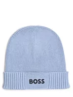 Czapki męskie - BOSS Green - Czapka męska  Asic_Beanie-X, niebieski - miniaturka - grafika 1