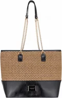 Torebki damskie - Torebka Shopper Na Ramię Monnari Czarny Łańcuszek - miniaturka - grafika 1