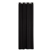 Zasłony - Zasłona z kółkami MIGOLD 140 x 260 cm czarna ze złotym nadrukiem - miniaturka - grafika 1