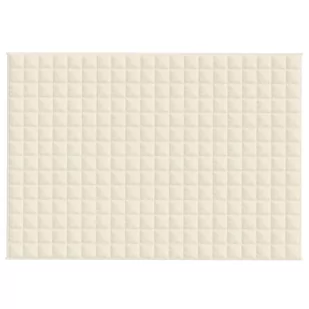 Koc obciążeniowy, kremowy, 138x200 cm, 10 kg, tkanina Lumarko! - Koce - miniaturka - grafika 3