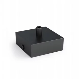 Kwadratowa metalowa osłonka sufitowa 82x82mm - czarna strukturalna Kolorowe Kable - Akcesoria do oświetlenia - miniaturka - grafika 1