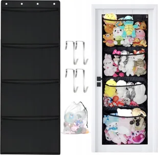 ORGANIZER WISZĄCY NA DRZWI DO SZAFY ZABAWKI ŁAZIENKI KIESZENIE KOSZ 4 PÓŁKI - Meble modułowe i akcesoria - miniaturka - grafika 1