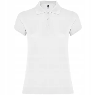 Koszulka POLO Damska Bawełna PIQUE Roly STAR 6634 BIAŁA L - Koszulki i topy damskie - miniaturka - grafika 1