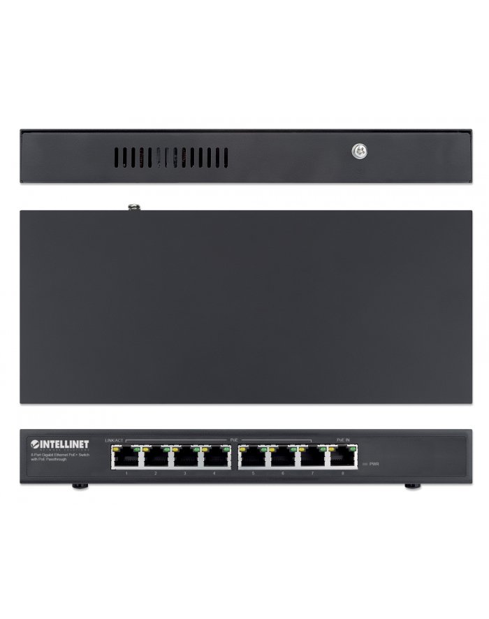 Intellinet 561679 łącza sieciowe Gigabit Ethernet 10/100/1000 Obsługa PoE Czarny
