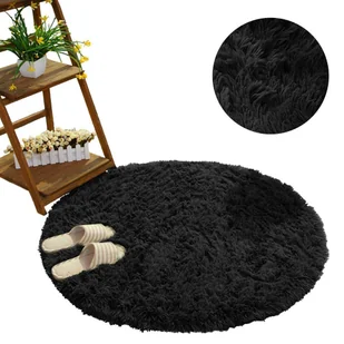 Strado Dywan okrągły Shaggy Strado 150x150 BlackSky (Czarny) DNDRS150150.BLACK - Dywany - miniaturka - grafika 1