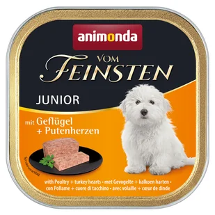Animonda 40 + 8 gratis! vom Feinsten 48 x 150 g Junior Drób z sercami indyczymi|  od 89 zł i Super Promocje od zooplus! - Mokra karma dla psów - miniaturka - grafika 4