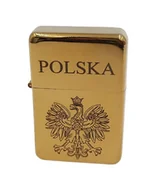 Trafika - Zapalniczka benzynowa z grawerem Polska Orzełek Godło złota - miniaturka - grafika 1