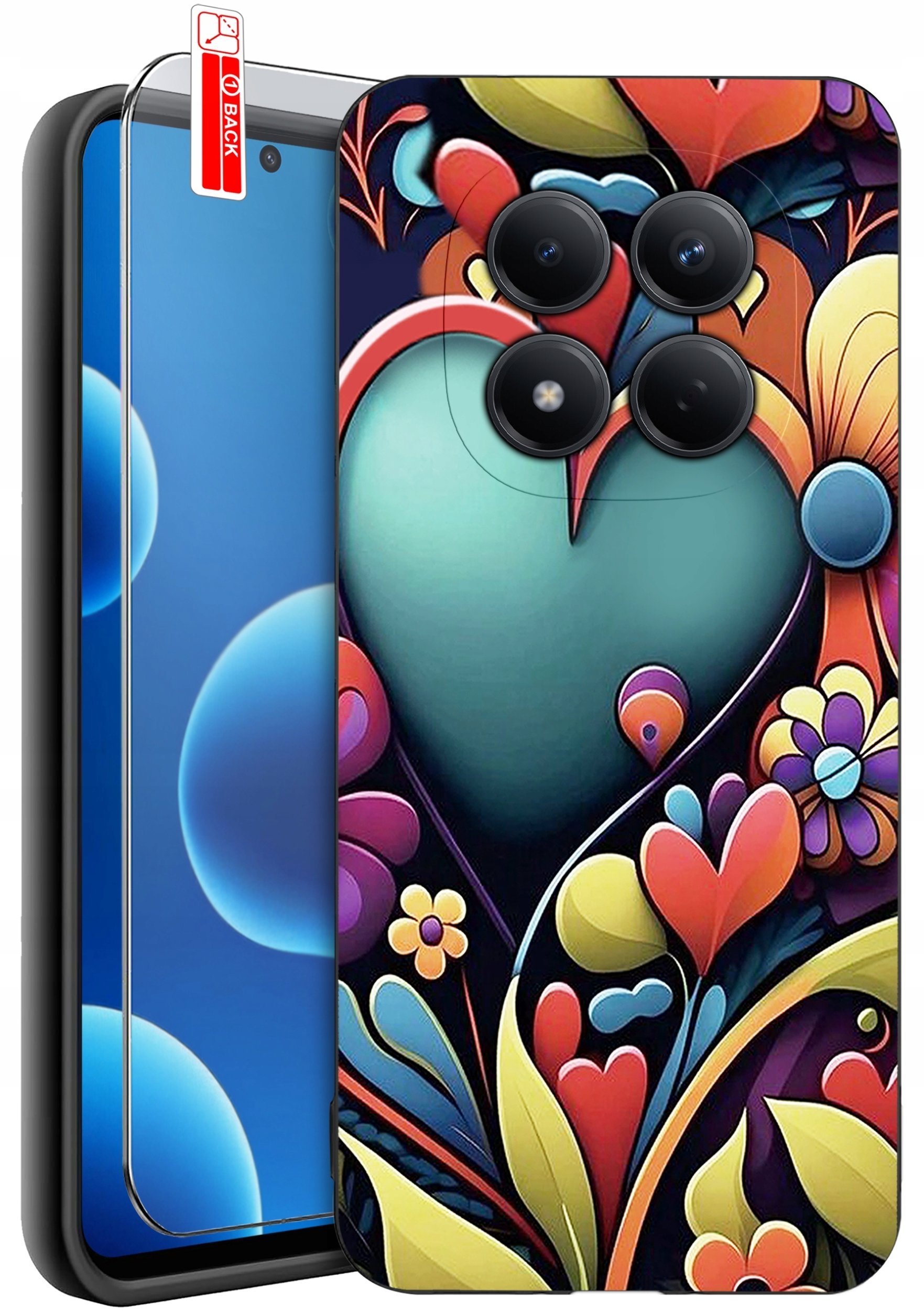 krainaGSM Etui Do Xiaomi Redmi Note 15 Pro 5G Wzory Silikonowe Matt Case + Szkło