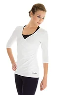 Koszulki i topy damskie - WINSHAPE Winshape Damska koszulka z rękawami 3/4 o wyglądzie owijanym do fitnessu, jogi, pilatesu, czas wolny, WS3-biały WS3-WEISS-L_weiß_L - miniaturka - grafika 1