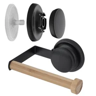 Stojaki i wieszaki na papier toaletowy - Yoka Home Gavi uchwyt na papier toaletowy bambus/czarny GAVI-BUP - miniaturka - grafika 1