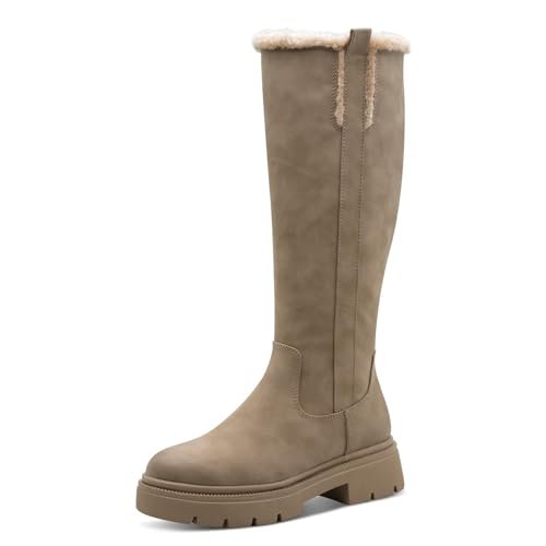 Marco Tozzi Damskie Long Boot 2-26628-45 śniegowce, szarobrązowe, 37 EU, szarobrązowy, 37 EU