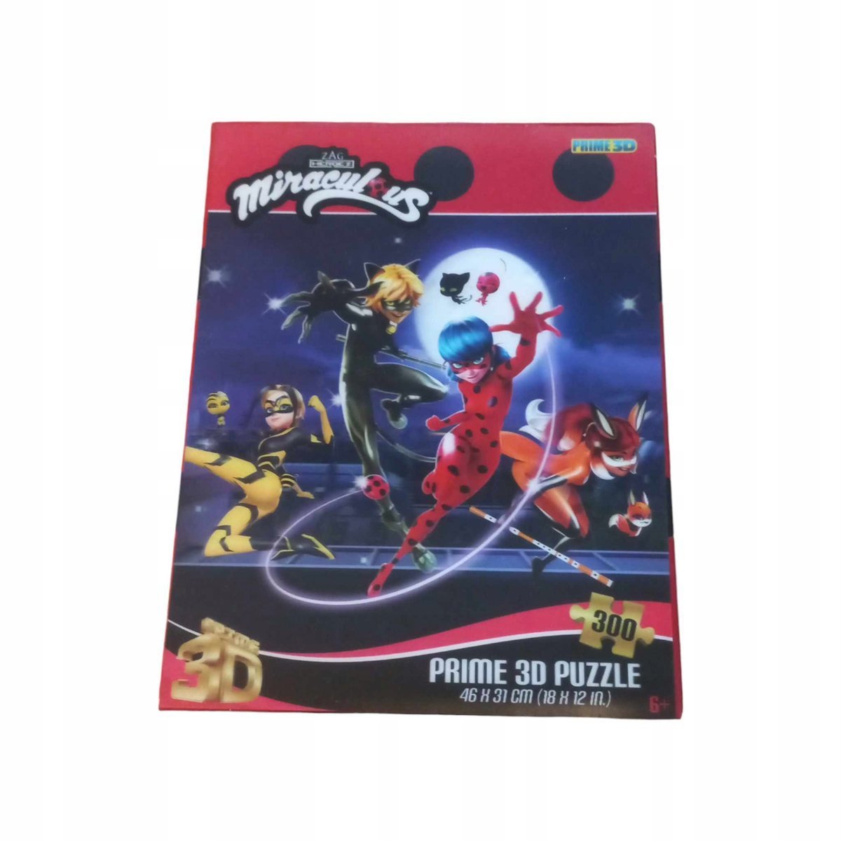 PRIME 3D PUZZLE MIRACULOUS 300ele super efekt (doskonały pomysł na prezent)