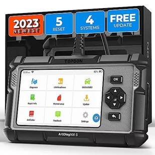 TOPDON skaner kodów OBD2 ArtiDiag500S, silnik/ABS/SRS/narzędzie diagnostyczne do samochodu, 5 usług resetowania do oleju/BMS/odpowietrzania/DPF/przepustnicy, bezpłatna dożywotnia aktualizacja, autoVin - Diagnostyka samochodowa - miniaturka - grafika 1