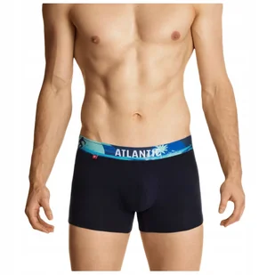 Atlantic Szorty Męskie Niebieskie Bawełna 3 Szt M - Majtki męskie - miniaturka - grafika 1