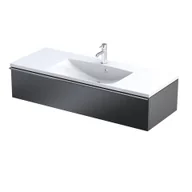 Szafki łazienkowe - Szafka łazienkowa pod umywalkę Oristo Etna 120 cm czarny mat OR52-SD1S-120-8 - miniaturka - grafika 1