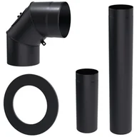 Akcesoria grzewcze - zestaw montażowy stalowy czarny fi150 - miniaturka - grafika 1