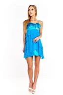 Sukienki - Sukienka FSU183 TURKUSOWY - Fokus - miniaturka - grafika 1