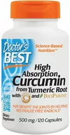 Suplementy naturalne - Doctor's Best - Ekstrakt z Korzenia Kurkumy + BioPerine, 500mg, 120 kapsułek - miniaturka - grafika 1