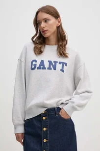 Gant bluza bawełniana damska kolor szary z nadrukiem 4200488 - Bluzy damskie - miniaturka - grafika 1