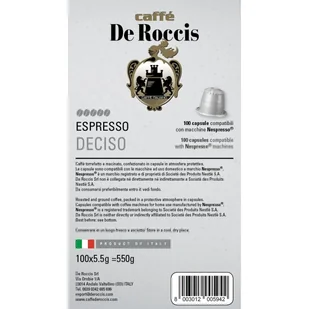 DECISO De Roccis kapsułki do Nespresso - 100 kapsułek - Kawa w kapsułkach i saszetkach - miniaturka - grafika 1