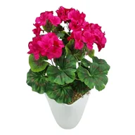 Sztuczne kwiaty - PELARGONIA sztuczna BUKIET bez doniczki mały (2295.16b) amarant - miniaturka - grafika 1
