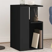 Ławy i stoliki kawowe - Stolik boczny, czarny, 35x35x60 cm, materiał drewnopochodny - miniaturka - grafika 1
