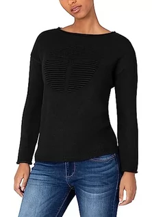 Swetry damskie - Timezone Damski sweter Fancy Knit, czarny, XL (DE) - grafika 1