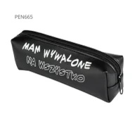 Piórniki - Piórnik jednokomorowy czarny - Mam wywalone na ... - Pajacyk - miniaturka - grafika 1