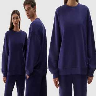 T-BLUZA DRESOWA 4F UNISEKS S MĘSKA DAMSKA NIEROZPINANA TSWSU1313 AW24 - Bluzy damskie - miniaturka - grafika 1