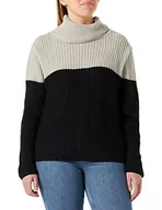 Swetry damskie - ONLY Damski sweter ONLMANTANNA L/S z golfem EX KNT, Port Royale/Stripes:Black, M, Port Royale/Stripes: czarny, M - miniaturka - grafika 1