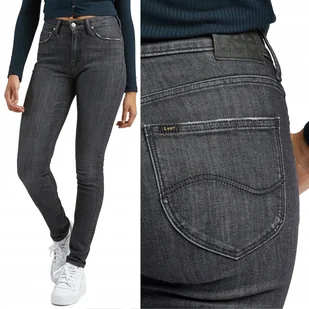 Lee SCARLETT HIGH Middle of the Night RURKI WYSOKI STAN SZARY DżINS W28 L31 - Spodnie damskie Lee SCARLETT HIGH Middle of the Night RURKI WYSOKI STAN SZARY DżINS W28 L31 - Spodnie damskie - miniaturka - grafika 1