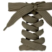 Akcesoria obuwnicze - Sznurówki do obuwia płaskie sznurowadła do butów 11mm długość 120cm khaki - miniaturka - grafika 1