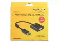 Adaptery i przejściówki - Delock ADAPTER DISPLAYPORT M 1.2-|}DVI 24+5 F 4K Active 62599 - miniaturka - grafika 1