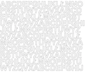 Pasmanteria - Litery samoprzylepne 1.5 cm białe z połyskiem - Błyszcząca - miniaturka - grafika 1