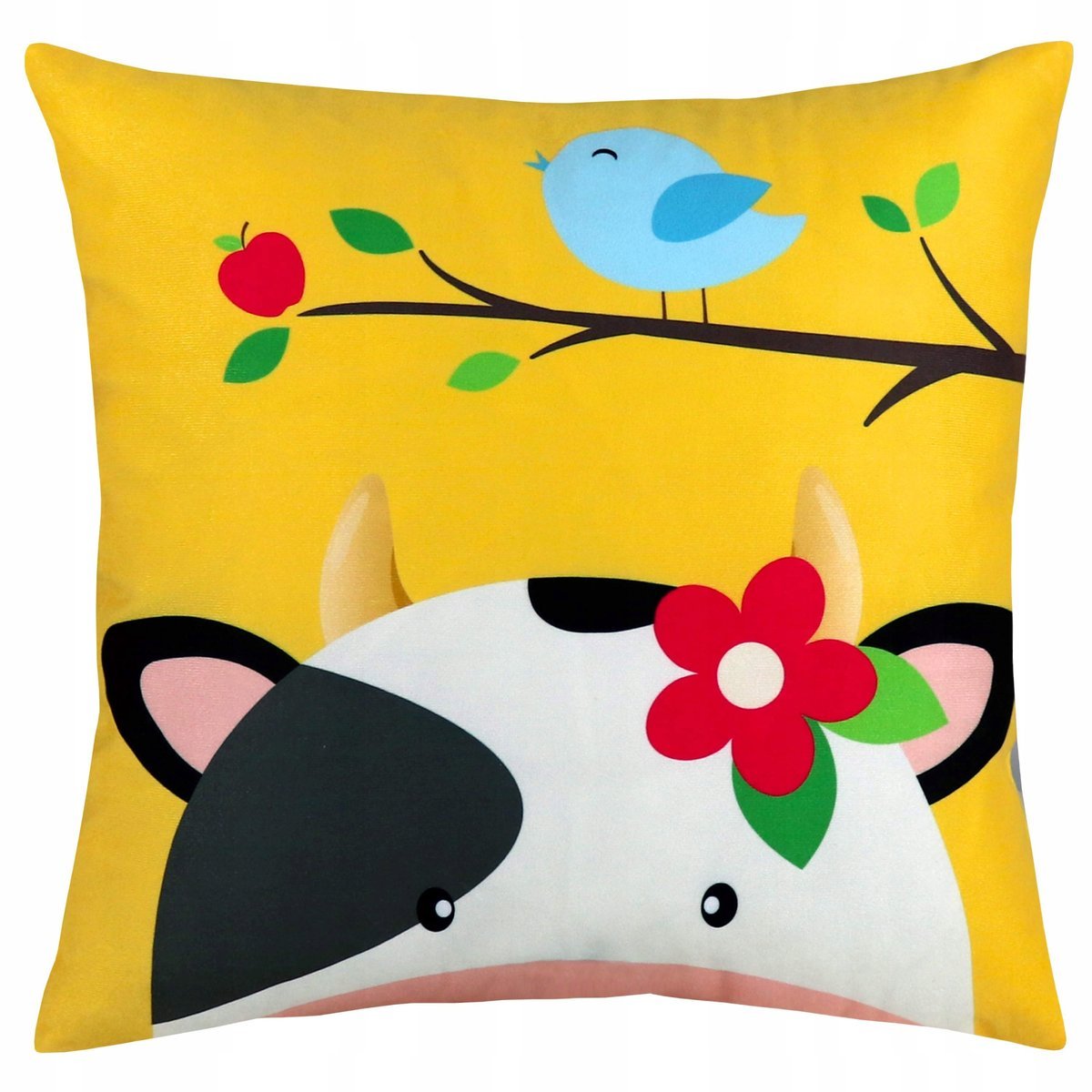 POSZEWKA NA PODUSZKĘ SAFARI 40x40 VELVET KROWA DO POKOJU DZIECIĘCEGO