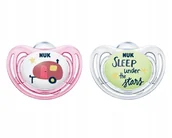 Smoczki uspokajające - Nuk Silikonowy smoczek uspokajający. Hello Adventure, 2 sztuki - miniaturka - grafika 1